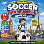 Soccer Championship Adventure Coloring Book, Kids Ages 5-7 (Digital Download)