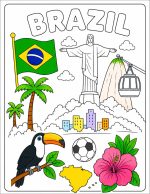 Around the World Coloring Pages, 22 Countries Printable PDF (Digital Download) - Image 7