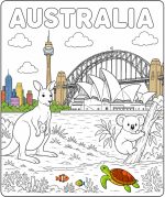 Around the World Coloring Pages, 22 Countries Printable PDF (Digital Download) - Image 8