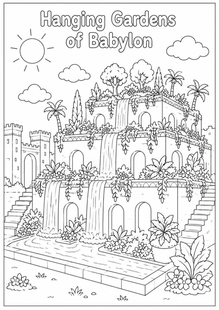 Ancient Wonders Coloring Pages, Printable History Activity for Kids (Digital Download) - Image 11