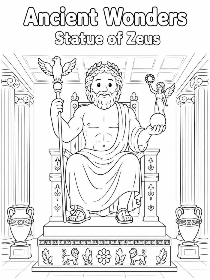 Ancient Wonders Coloring Pages, Printable History Activity for Kids (Digital Download) - Image 14