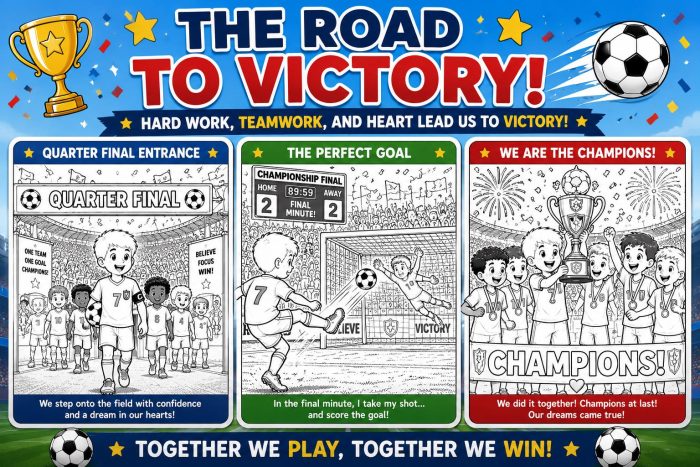 Soccer Championship Adventure Coloring Book, Kids Ages 5-7 (Digital Download) - Image 4