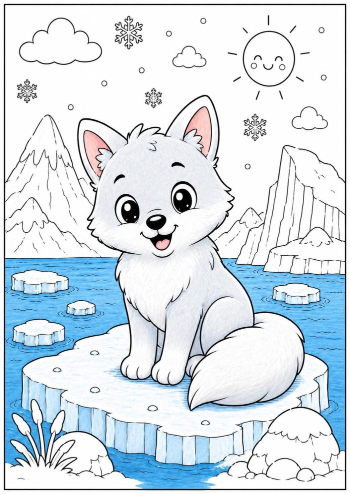 Arctic Animals Coloring Book for Kids Ages 5-7 (Digital Download) - Image 8
