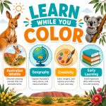 Australian Animals Coloring Book for Kids Ages 5-7 | Koala Kangaroo Platypus Printable PDF | Educational Animal Activity - Image 6