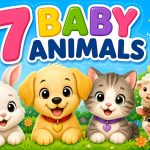 Baby Animals Coloring Pages for Kids Ages 5-7, Bunny Puppy Kitten Chick Duckling Lamb Calf, Printable PDF Download