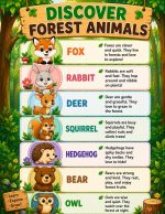 Forest Animals Coloring Pages, Printable PDF for Kids Ages 5-7, Fox Rabbit Deer Bear Owl Hedgehog Squirrel Activity Book - Image 4