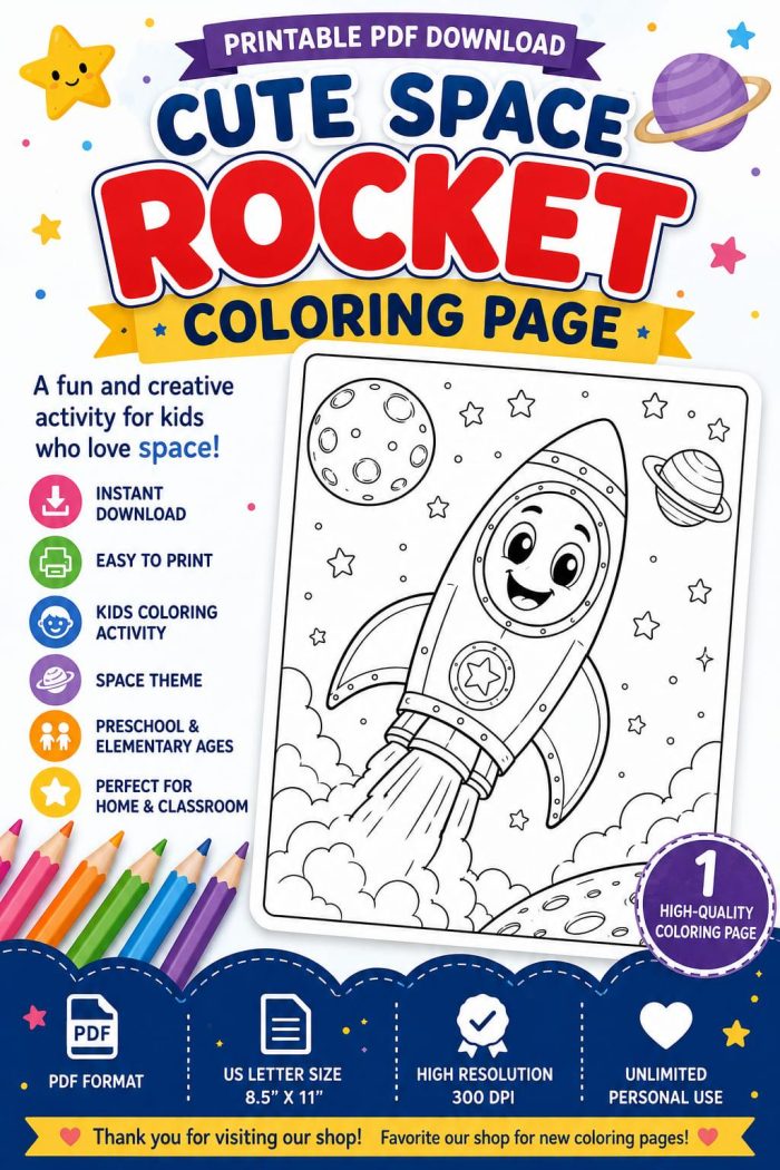 1 Vehicle Coloring Pages for Kids, Printable PDF Activity Book, Ages 5-7, Instant Download - Image 12