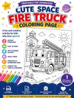 1 Vehicle Coloring Pages for Kids, Printable PDF Activity Book, Ages 5-7, Instant Download - Image 17
