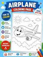 1 Vehicle Coloring Pages for Kids, Printable PDF Activity Book, Ages 5-7, Instant Download - Image 18