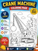 1 Vehicle Coloring Pages for Kids, Printable PDF Activity Book, Ages 5-7, Instant Download - Image 20