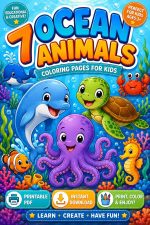Ocean Coloring Pages for Kids, Under the Sea Printable PDF Activity Book, Instant Download, Ages 5-7 - Image 15