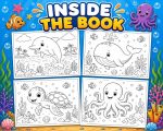 Ocean Coloring Pages for Kids, Under the Sea Printable PDF Activity Book, Instant Download, Ages 5-7 - Image 3