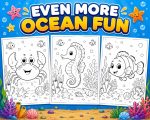 Ocean Coloring Pages for Kids, Under the Sea Printable PDF Activity Book, Instant Download, Ages 5-7 - Image 4