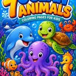 Ocean Coloring Pages for Kids, Under the Sea Printable PDF Activity Book, Instant Download, Ages 5-7
