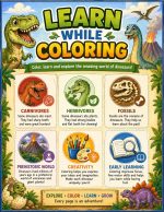 Dinosaur Coloring Book for Kids Ages 5-7, Printable PDF Activity, T-Rex Triceratops Velociraptor, Homeschool Fun - Image 3
