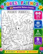 Nature Coloring Pages for Kids,11 Scenes,Printable PDF ,Forest, Beach&Desert  Instant Download - Image 4