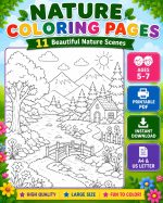 Nature Coloring Pages for Kids,11 Scenes,Printable PDF ,Forest, Beach&Desert  Instant Download - Image 10