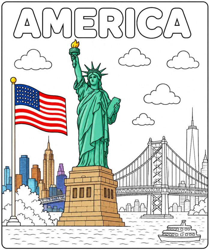 Around the World Coloring Pages, 22 Countries Printable PDF (Digital Download) - Image 9