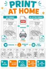 7 Wonders World Coloring Pages, Famous Landmarks Printable PDF (Ages 5-7) - Image 7
