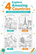 Around the World Coloring Pages, 22 Countries Printable PDF (Digital Download) - Image 4