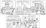 Around the World Coloring Pages, 22 Countries Printable PDF (Digital Download) - Image 17