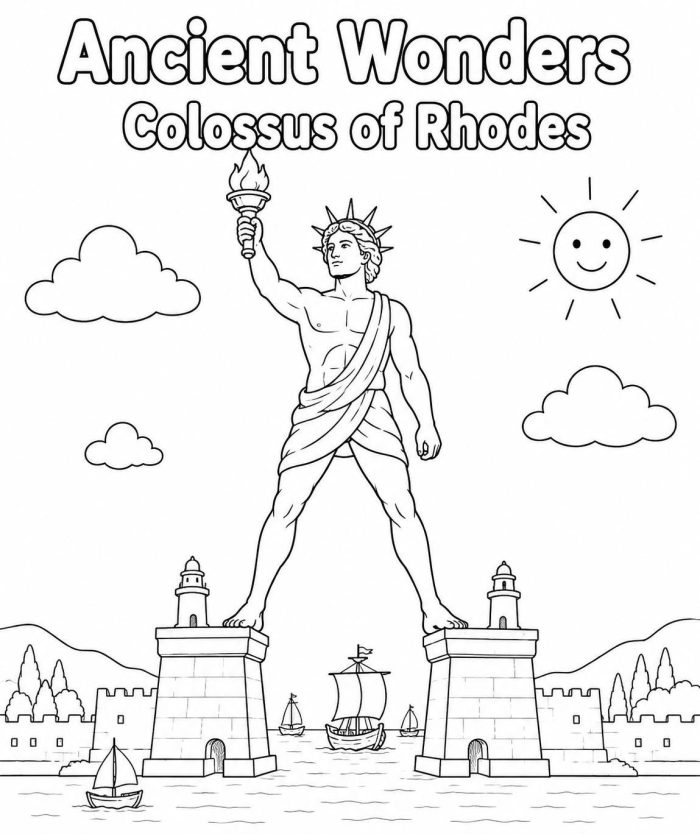 Ancient Wonders Coloring Pages, Printable History Activity for Kids (Digital Download) - Image 9