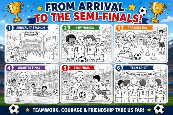 Soccer Championship Adventure Coloring Book, Kids Ages 5-7 (Digital Download) - Image 3