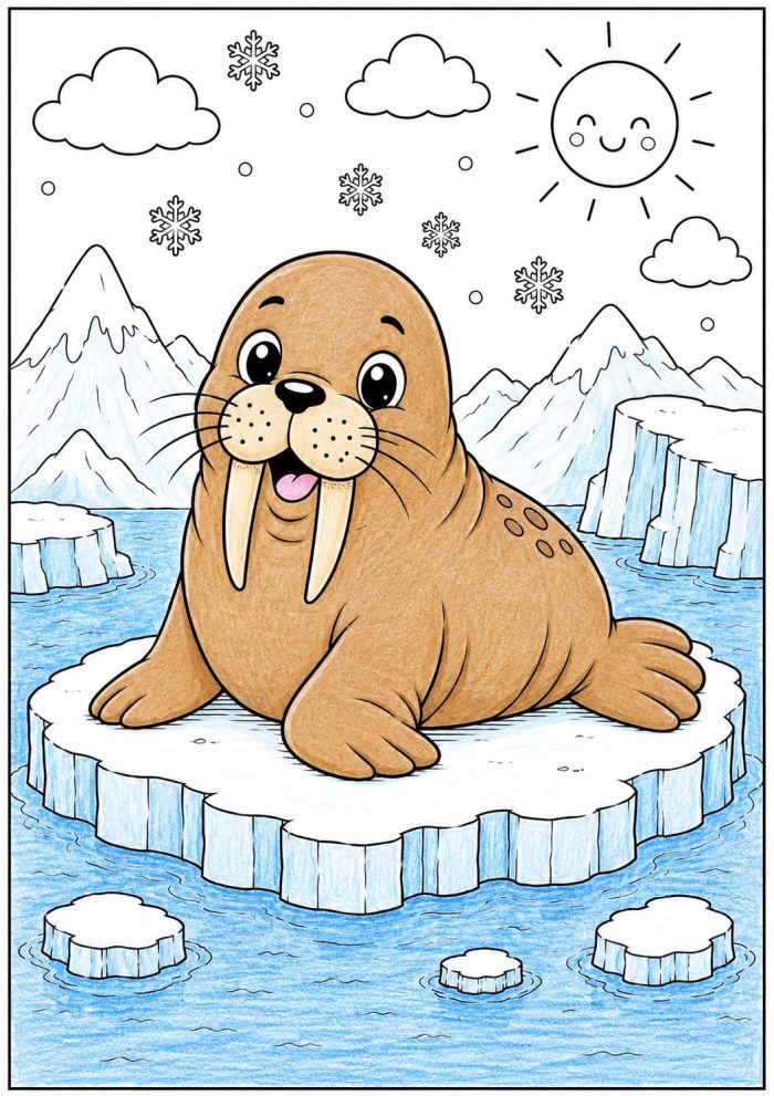 Arctic Animals Coloring Book for Kids Ages 5-7 (Digital Download) - Image 13