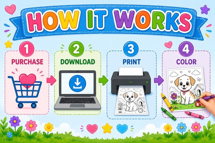 Baby Animals Coloring Pages for Kids Ages 5-7, Bunny Puppy Kitten Chick Duckling Lamb Calf, Printable PDF Download - Image 11