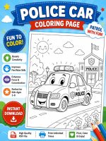 1 Vehicle Coloring Pages for Kids, Printable PDF Activity Book, Ages 5-7, Instant Download - Image 14