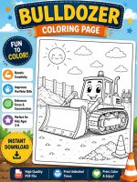 1 Vehicle Coloring Pages for Kids, Printable PDF Activity Book, Ages 5-7, Instant Download - Image 19