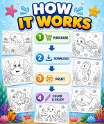 Ocean Coloring Pages for Kids, Under the Sea Printable PDF Activity Book, Instant Download, Ages 5-7 - Image 6