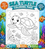 Ocean Coloring Pages for Kids, Under the Sea Printable PDF Activity Book, Instant Download, Ages 5-7 - Image 10
