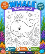 Ocean Coloring Pages for Kids, Under the Sea Printable PDF Activity Book, Instant Download, Ages 5-7 - Image 11